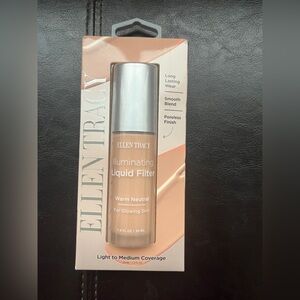 NWT ELLEN TRACY Illuminating Liquid Foundation Filter Warm Neutral color vegan